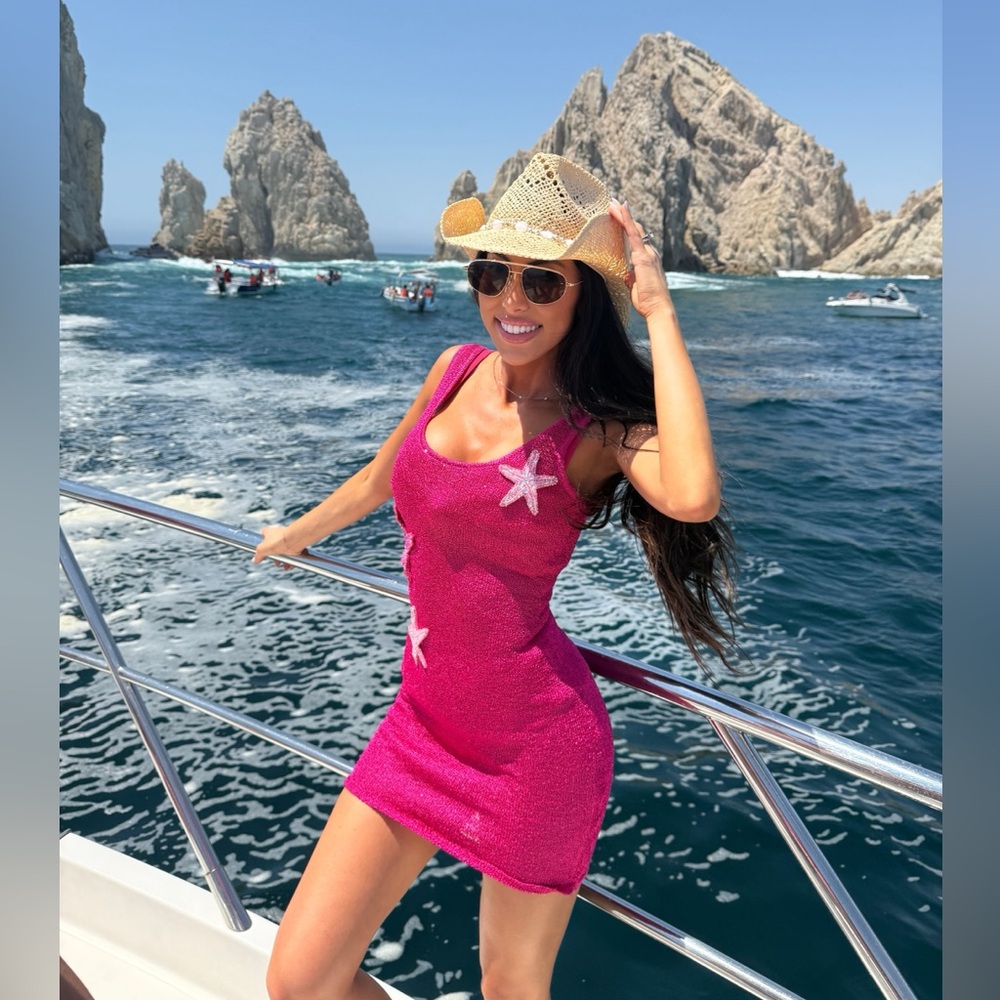 Pink Starfish Embellished Dress